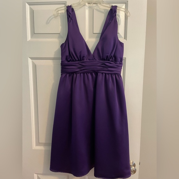 Calvin Klein dress. Medium.  Deep purple. Satin. - Picture 3 of 8